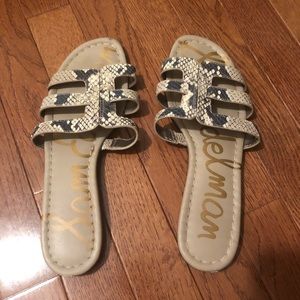 Sam Edelman Slide Sandals Snake Flats 8